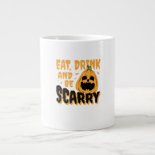 Grande Tasse Manger Boire Et Être Effrayant Citrouille D'Hallow