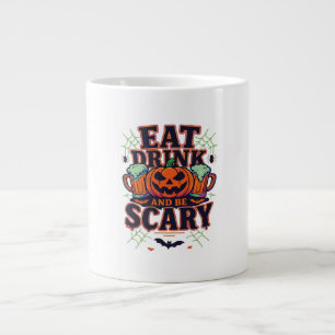 Grande Tasse Mangez Boire Et Soyez Effrayant Halloween Design C