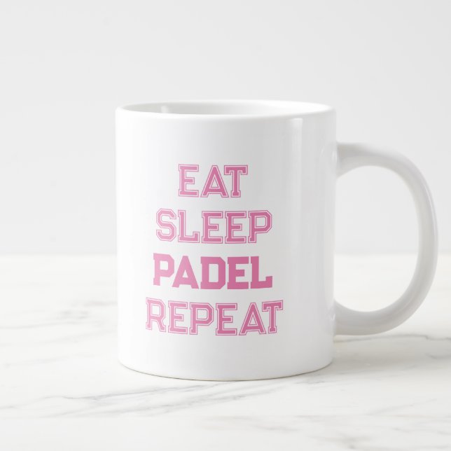 Grande Tasse mangez padel de sommeil répéteur padel joueur pour (Droite)