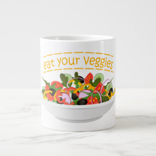 Grande Tasse Mangez vos Légumes Citer salade fraîche mélange bo