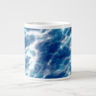 Grande Tasse Marbre d'eau bleue