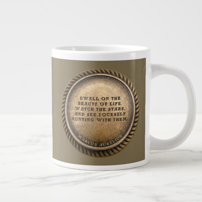 Grande Tasse Marcus Aurelius Citation Restez sur la beauté de l (Droite)
