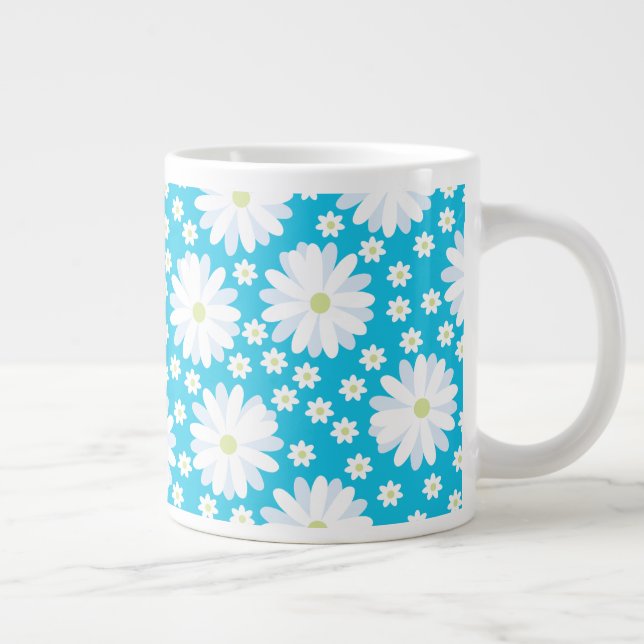 Grande Tasse Marguerites blanches romantiques Motif botanique f (Droite)