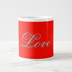 Grande Tasse Mariage d'amour rouge sophistiqué
