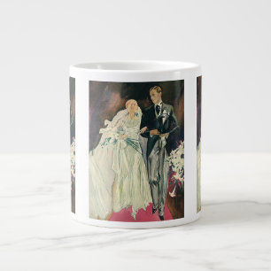 Grande Tasse Mariage vintage Nouveaux mariés, Mariée heureuse e