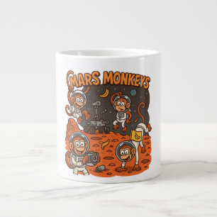 Grande Tasse Mars Monkeys drôle animal