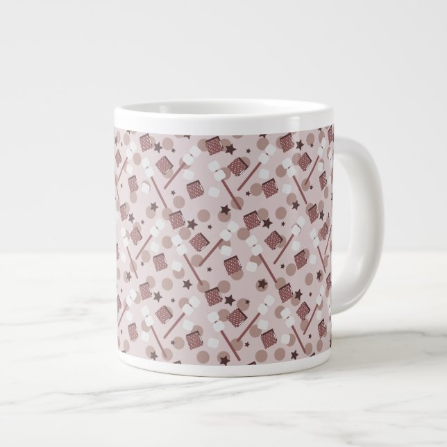 Grande Tasse Marshmallows pour S'mores de camping Biscuits Feu  (Devant droit)