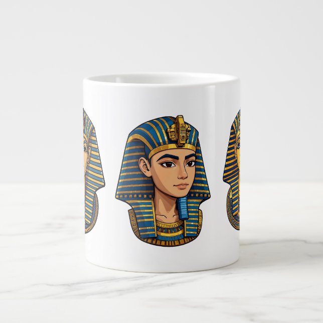 Grande Tasse Masque d'or de Pharaon Toutânkhamon (Devant)