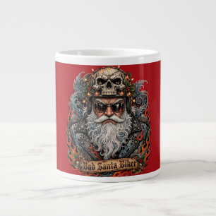 Grande Tasse Mauvais Père Noël Motard , Crâne de Père Noël Mota