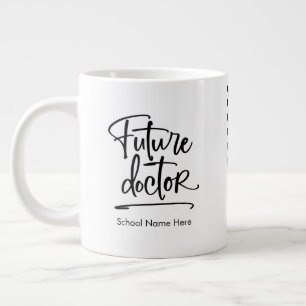 Grande Tasse Médecin Futuré À damiers personnalisé