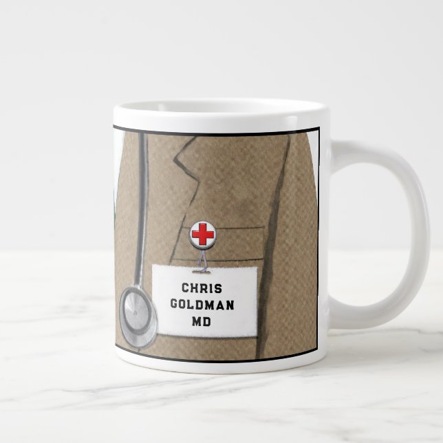 Grande Tasse Médecin personnalisé (Droite)