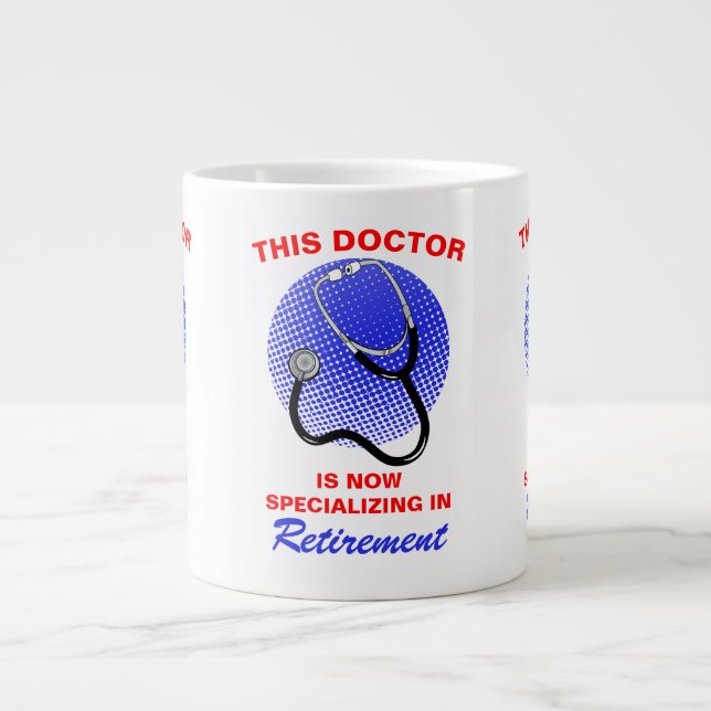 Grande Tasse Médecin Retraité Drôle Disant Retraite (Devant)