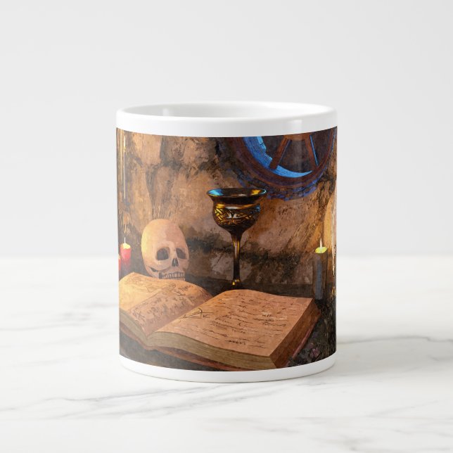 Grande Tasse Medieval Fantasy Wizard's Study (Devant)