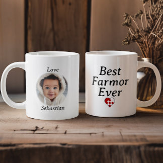 Grande Tasse Meilleur Agriculteur jamais - Photo personnalisée 