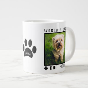 Grande Tasse Meilleur chien du monde Nom de maman Empreintes de