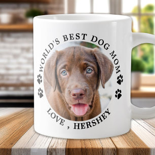 Grande Tasse Meilleur Chien Maman 2 Personnalisée Photo pour An