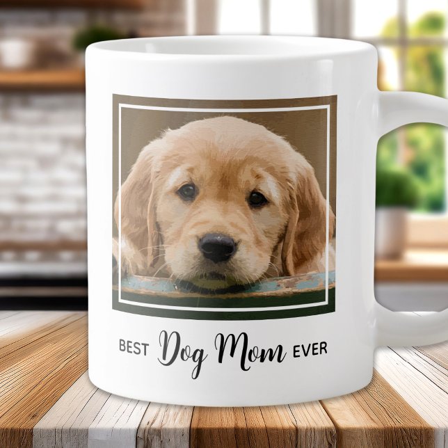 Grande Tasse Meilleur Chien Maman Jamais Pet Photo (Créateur téléchargé)