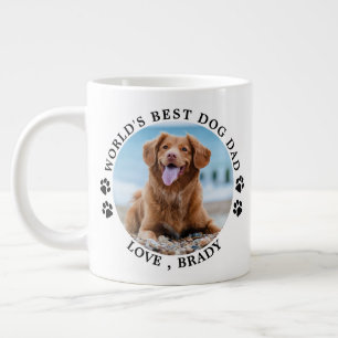 Grande Tasse Meilleur Chien Papa Empreintes de pattes Personnal