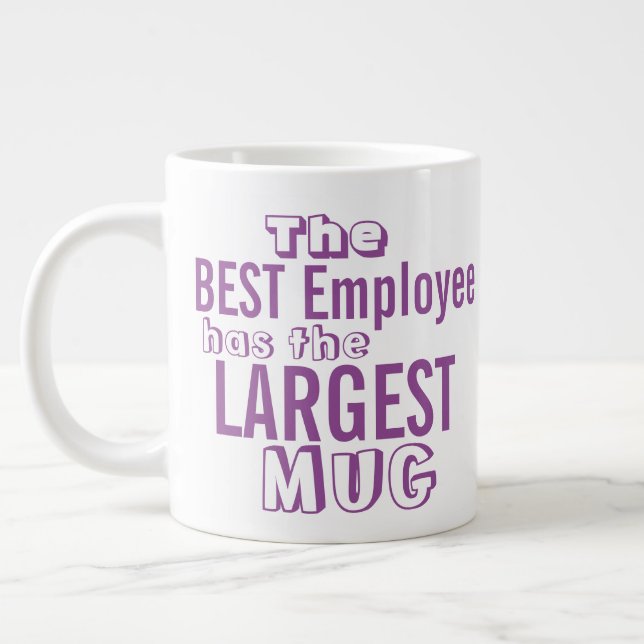 Grande Tasse Meilleur Devis D'Employé Drôle - Humour De Bureau  (Gauche)