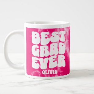 Grande Tasse Meilleur Grad Personnalisé Jamais Pink Tie Dye