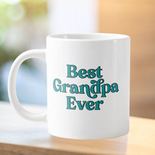 Grande Tasse Meilleur Grand-Père Citation Rétro Fête des Pères