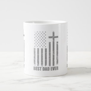 Grande Tasse Meilleur Papa Chretien Patriotique Drapeau USA Gra