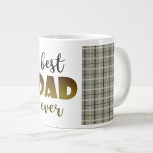 Grande Tasse Meilleur Papa Ever, Motif Tartan, Fête des pères