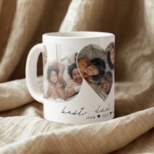 Grande Tasse Meilleur Papa Jamais Photo Moderne Collage Cadeau