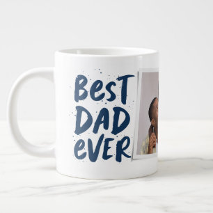 Grande Tasse Meilleur papa jamais photo moderne marine Fête des