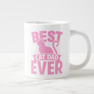 Grande Tasse Meilleur père de chat jamais - Silhouette de chat