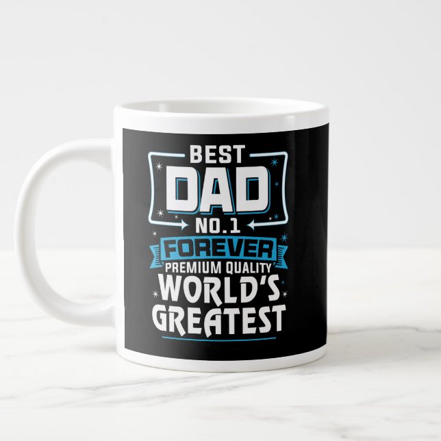 Grande Tasse Meilleur Père Papa meilleur du monde No.1 (Gauche)