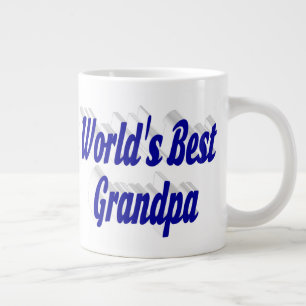 Grande Tasse Meilleur texte bleu grand-père
