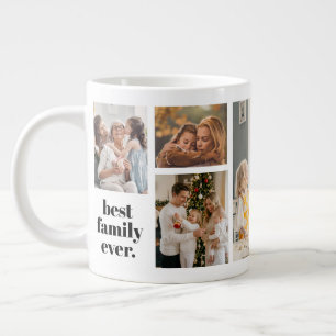 Grande Tasse Meilleure famille jamais - Collage de photos de fa