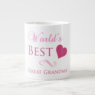 Grande Tasse Meilleure grand-mère du monde (coeur)