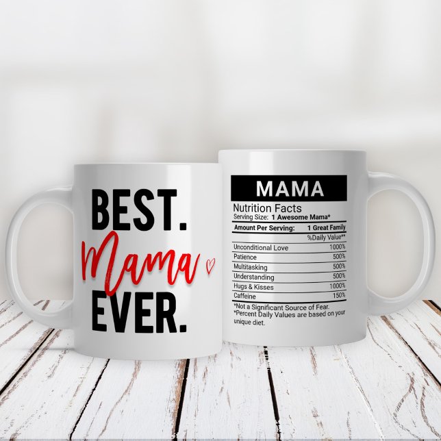 Grande Tasse Meilleure Mama jamais rouge + valeur nutritive, (Créateur téléchargé)