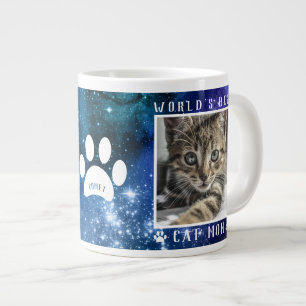 Grande Tasse Meilleure Maman de Chat au Monde Empreintes de Pat