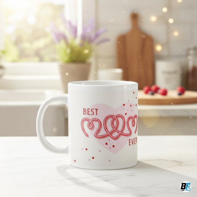 Grande Tasse Meilleure maman jamais avec la photo moderne cadea (Créateur téléchargé)