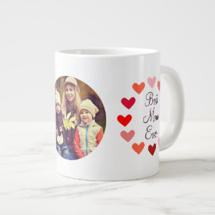 Grande Tasse Meilleure maman Jamais Coeur Photo Fête des Mères