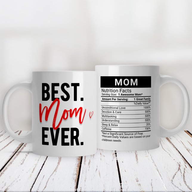 Grande Tasse Meilleure maman jamais rouge + la valeur nutritive (Créateur téléchargé)