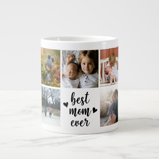 Grande Tasse Meilleure photo personnalisée jamais vue par maman (Devant)