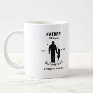 Grande Tasse Meilleurs amis personnalisés pour papa et fille 