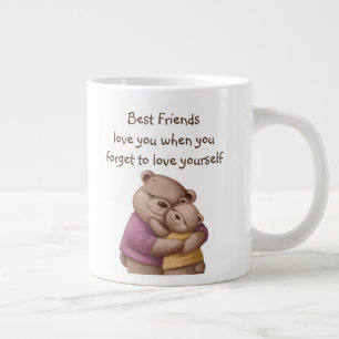Grande Tasse Meilleurs amis Teddy Ours Aimez-vous Inspirationne