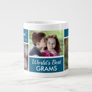 Grande Tasse Meilleurs Grams au monde Photo Collage Giant Coffe