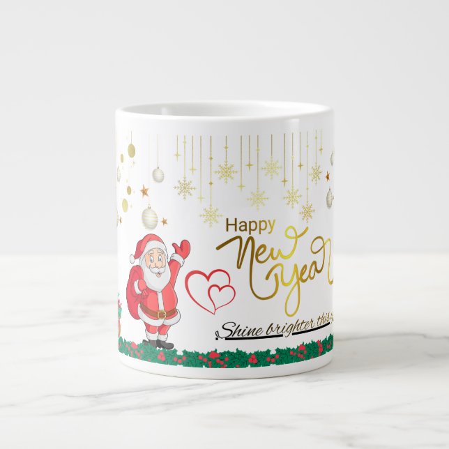 Grande Tasse Meilleurs Vœux Coupe du Nouvel An (Devant)