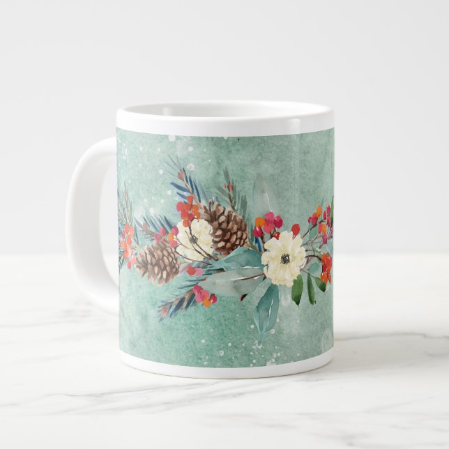 Grande Tasse Meilleurs voeux de saison du cadeau de la forêt (Devant gauche)