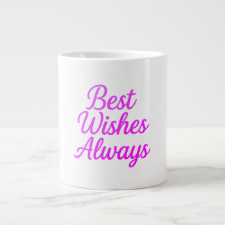 Grande Tasse Meilleurs voeux toujours - Script rose
