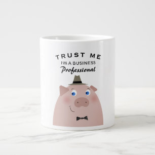Grande Tasse Mème de cochon coudu de caricature amusant profess