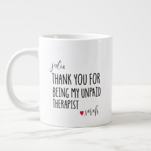 Grande Tasse Merci D'Être Mon Meilleur Thérapeute Non Payé