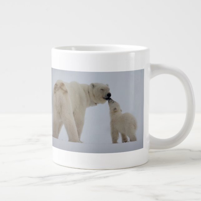 Grande Tasse Mère de l'ours polaire avec petit (Droite)