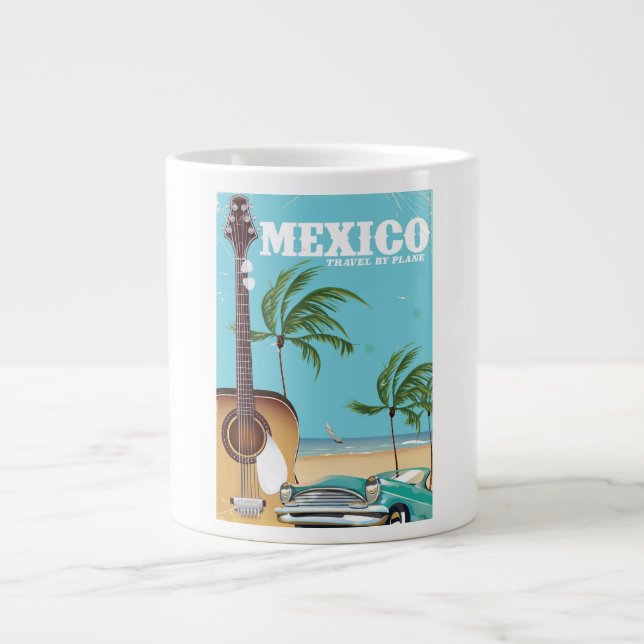 Grande Tasse Mexique - Voyage par avion affiche Voyage (Devant)